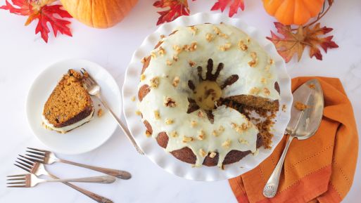 Pumpkin Cake, Orange Glaze, Recipes